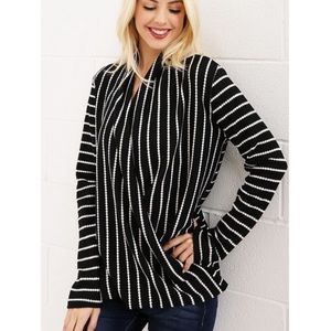 🔥BOGO SALE🔥 🔁Striped Drape Front Top